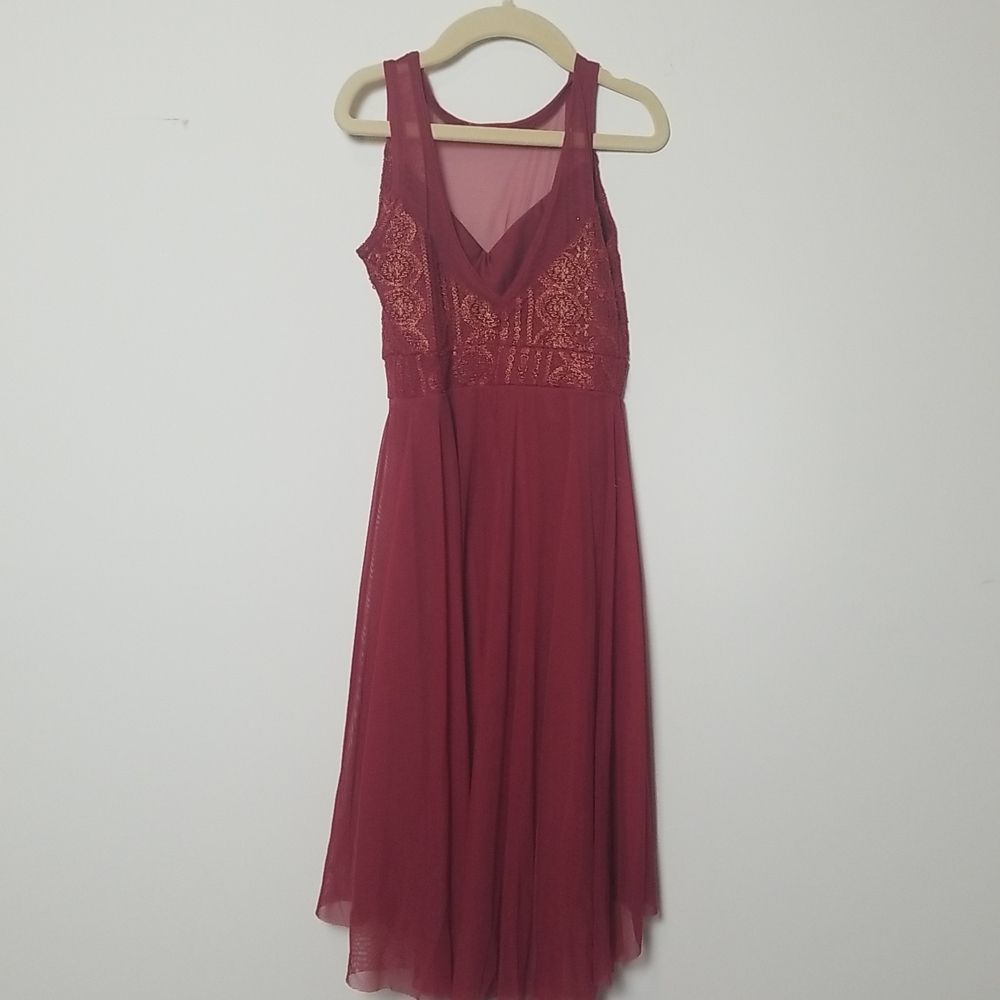 Kelle Girls Red A line sleeveless dress Medium